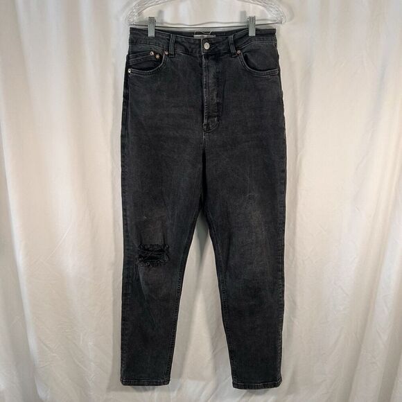 We the Free Jeans Womens 31 Grey Denim Button Fly High Rise Pockets Cotton Blend - Picture 1 of 13